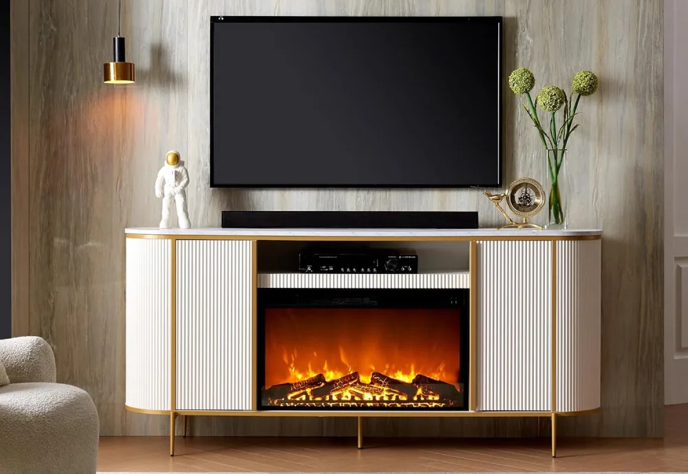 electric fireplace logs with crackling sound